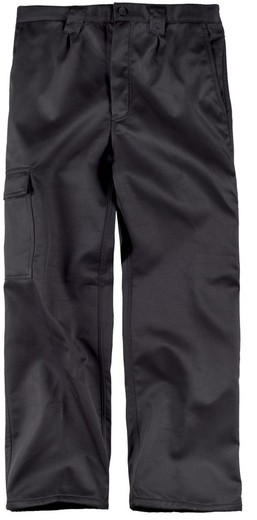 Pantalon multi-poches avec tissu polaire en intérieur noir