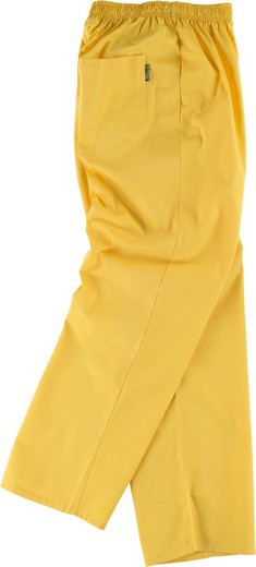 Damenhose mit elastischer Taille, Reißverschluss, keine Taschen Gelb