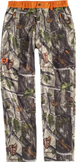 Softshell pants Combined Camouflage Forest Green Orange AV