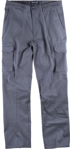 Chino pants, multi-pocket, stretch fabric Gray