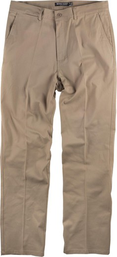 Chino pants, elastic fabric Beige