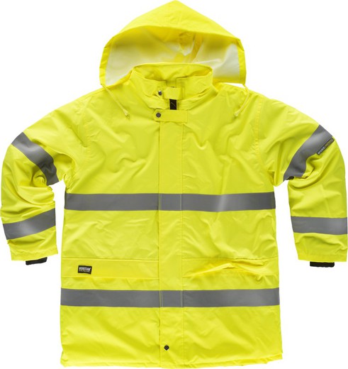 Parka acolchada con cierre de cremallera Amarillo