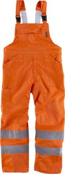 Babete de alta visibilidade com fitas refletivas, EN471 coberto no meio das costas, bolsa no peito Orange AV