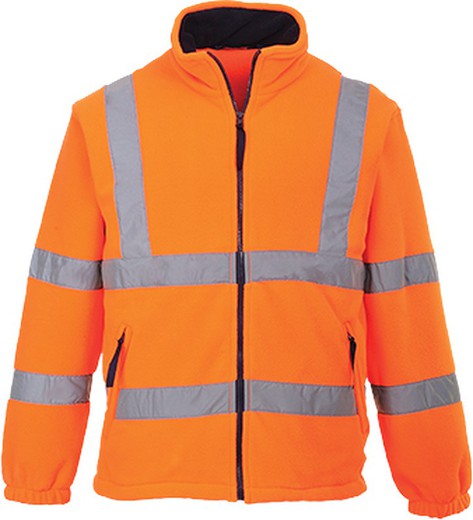 Warnschutz-Fleece-Jacke mit Netzfutter