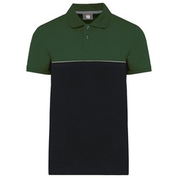 Polo bicolor ecorresponsable manga corta - Unisex
