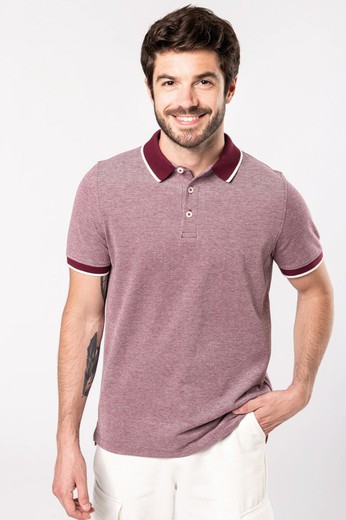 Two-tone polo for men