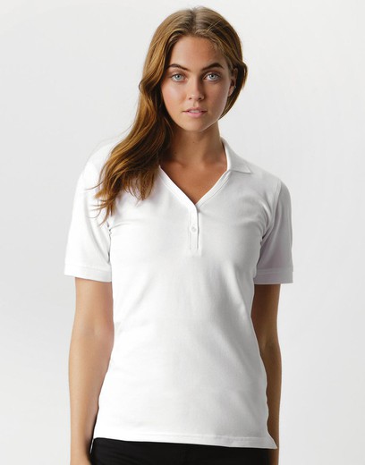 Comfortec® Regular Fit Damen-Polo mit V-Ausschnitt