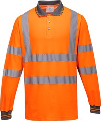 Polo maniche lunghe Cotton Comfort Hi-Vis