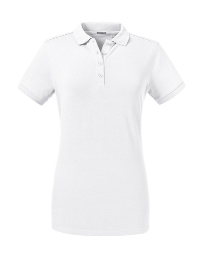 Polo feminino com ajuste elástico