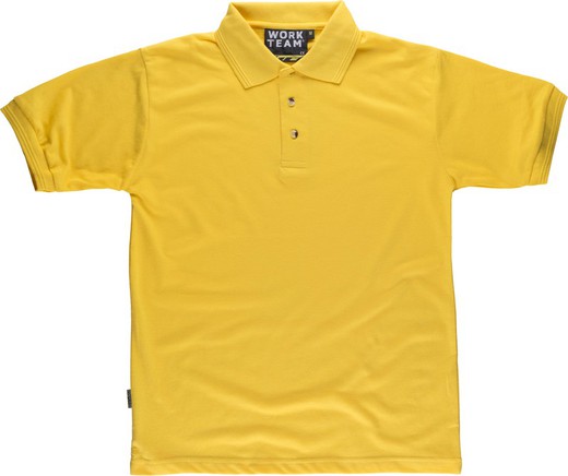 Short-sleeved polo shirt without pocket Yellow