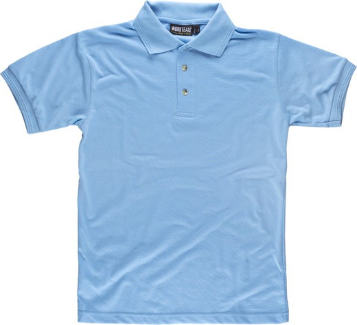 Light blue short sleeve polo shirt