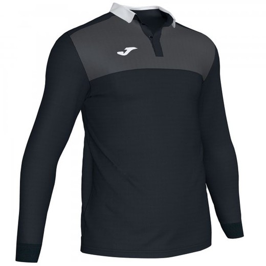 Polo Shirt Winner Ii Black-Antracite L/S