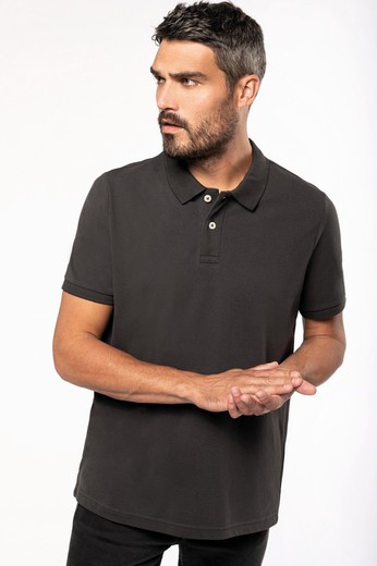 Men's vintage short-sleeved polo shirt