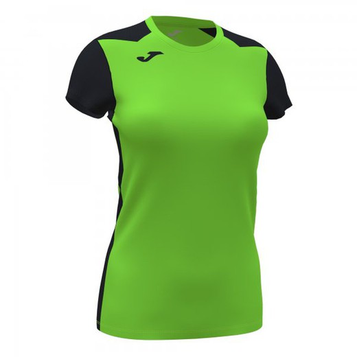 T-Shirt Manche Courte Record Ii Vert Fluo Noir