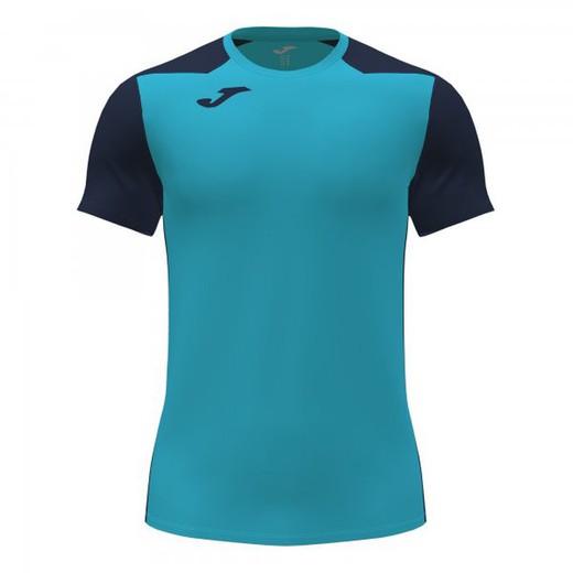 Record Ii Short Sleeve T-Shirt Fluor Turquoise-Navy
