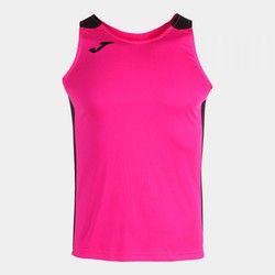 Record Ii Tank Top Fluor Pink Black