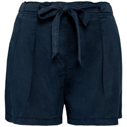 Eco-friendly ladies washed effect lyocell shorts