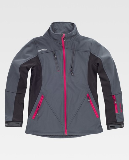 Softshell 96% Poliéster Gris Oscuro+Negro RN1010002