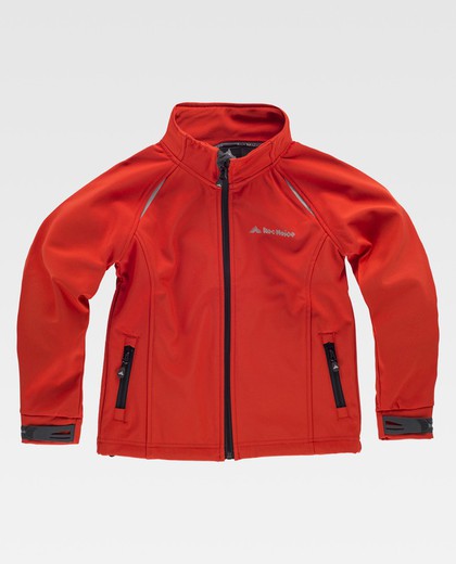 Softshell infantil liso. Rojo