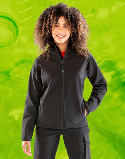 Sweat à capuche softshell recyclé 3 épaisseurs femme