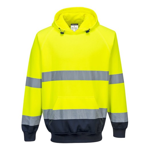 Felpa Bicolore con cappuccio Hi-Vis