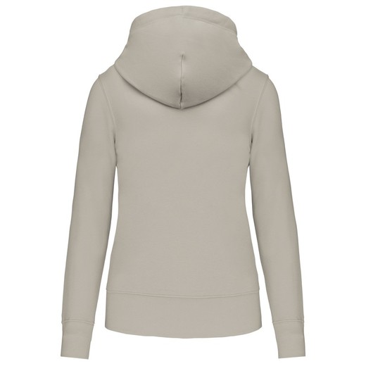 Umweltfreundliches Kapuzensweatshirt mit Reißverschluss Damen