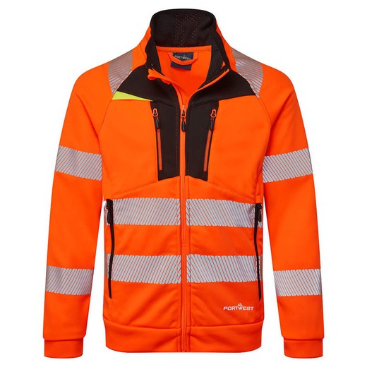 Sudadera con cremallera DX4 Hi-Vis Funnel Neck Zipped