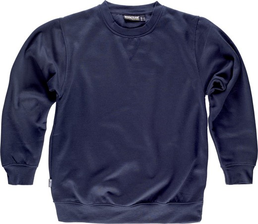Sweatshirt mit Rundhalsausschnitt, elastischer Taille und Bündchen Navy