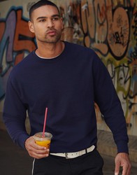 Lightweight sweatshirt with mounted sleeves for men