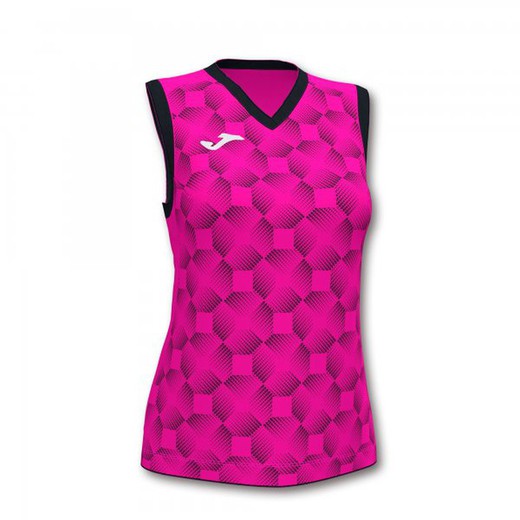 Chemise Sans Manches Supernova Iii Rose Fluo Noir