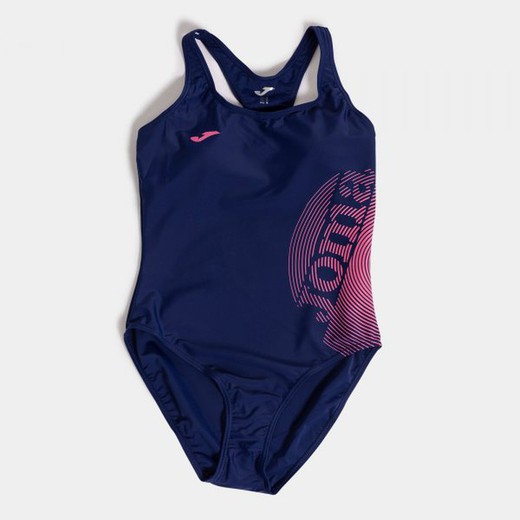 Swimsuit Lake Ii Dark Blue-Dark Fuchsia Woman