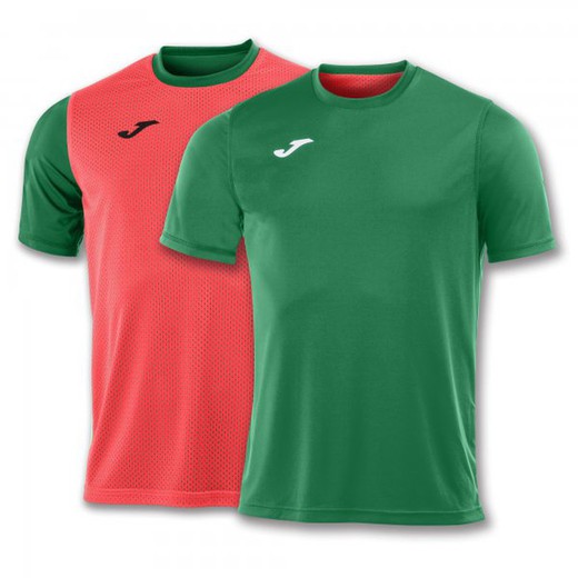 T-Shirt Combi Reversible Green-Orange S/S