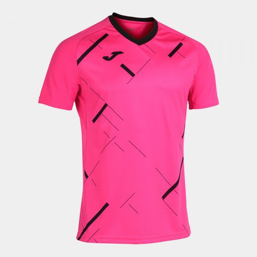 Tiger Iii Short Sleeve T-Shirt Fluor Pink Black