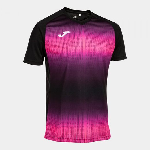 Tiger V Short Sleeve T-Shirt Black Fluor Pink