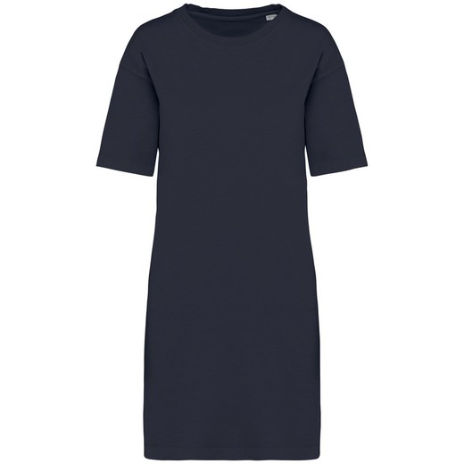 Umweltfreundliches ausgewaschenes Damen-T-Shirt-Kleid