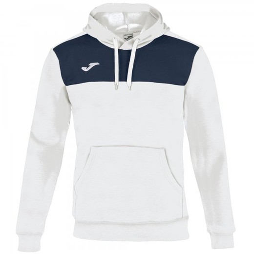 Winner Hoodie Sweatshirt White-Dark Navy
