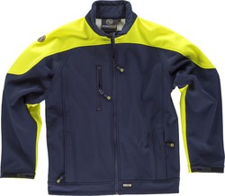 Workshell combined with high visibility Navy Yellow AV