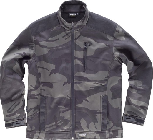 Workshelll Camouflage kombiniert mit Black Camouflage Grey Black