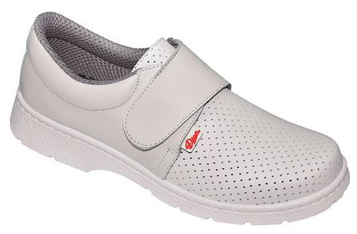 Chaussure à fermeture velcro. Couleur blanche