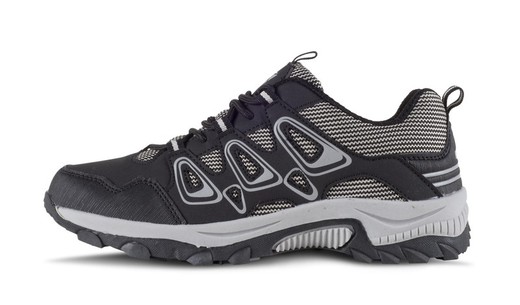 Zapato tipo trecking con cordones Suela de TPR Negro / Negro