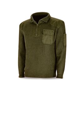 1288-JCV Jersey cuello cremallera Verde.