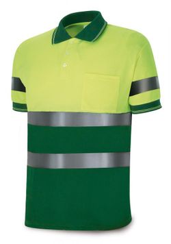 1288-POLFY/V POLO A/V AMARILLO FLUO VERDE