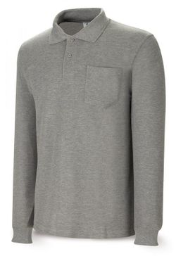 1288-POLGML POLO ALGODON MANGA LARGA GRIS