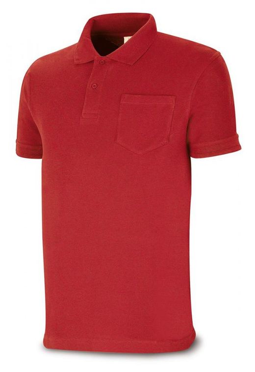 1288-POLR POLO EN COTON ROUGE