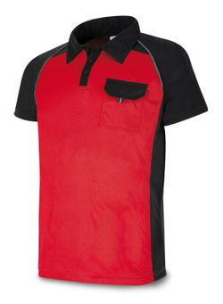 1288-POLRN POLO TECNICA ROJO NEGRO