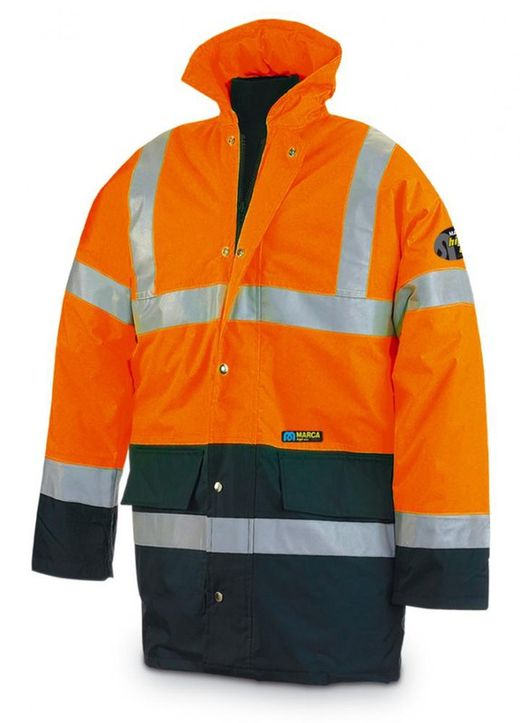 288-PFN Mix PARKA MIXTE ORANGE/BLEU FLUO