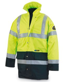 288-PFY Mix PARKA FLUO MIXTA AMARILLA/AZUL