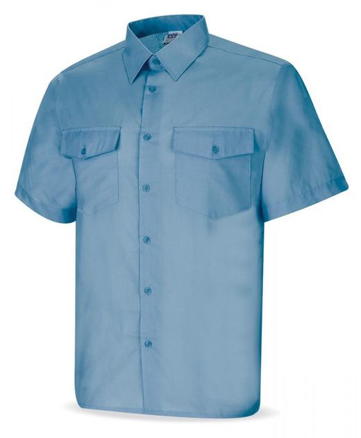 388-CCMC CAMISA TERGAL CELESTE M/CORTA