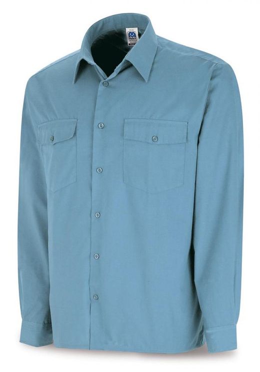 388-CCML CAMISA TERGAL CELESTE M/LARGA