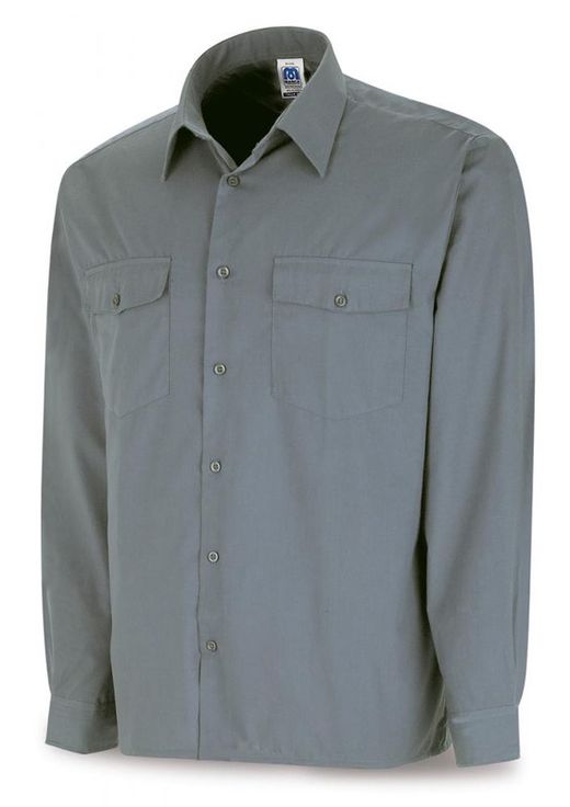 388-CGML CAMISA TERGAL GRIS M/LARGA
